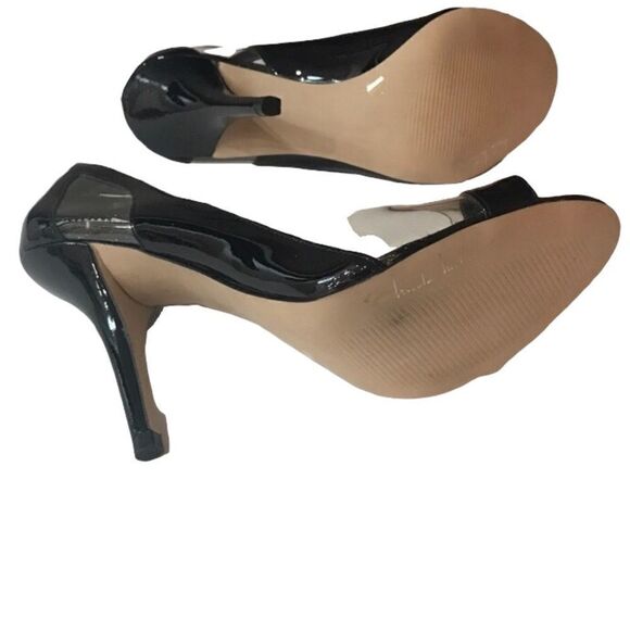 Nicole Miller Black Clear Shoes Size 8 - Picture 6 of 15